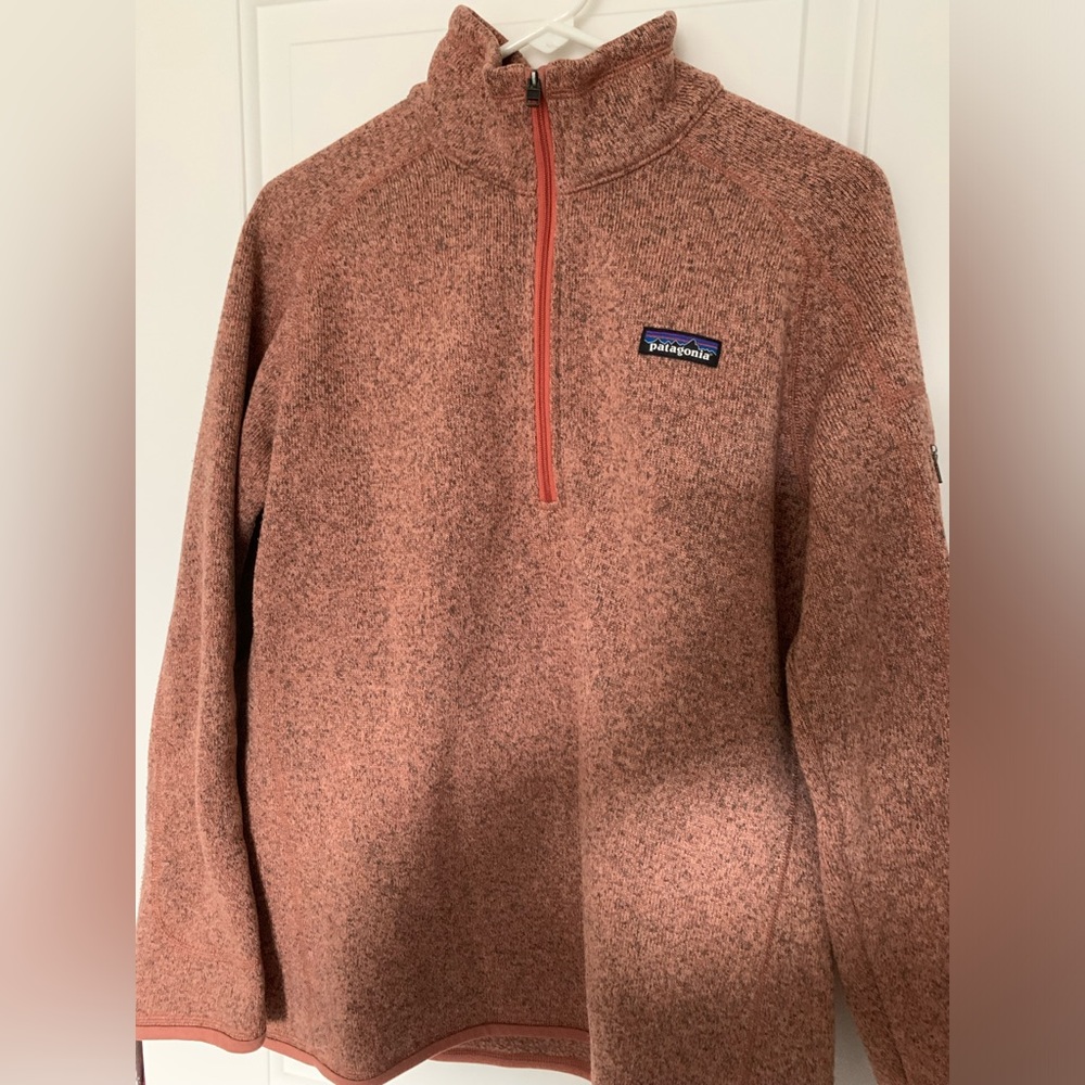 Patagonia Better Sweater 1/4 Quarter Zip, Salmon Pink color